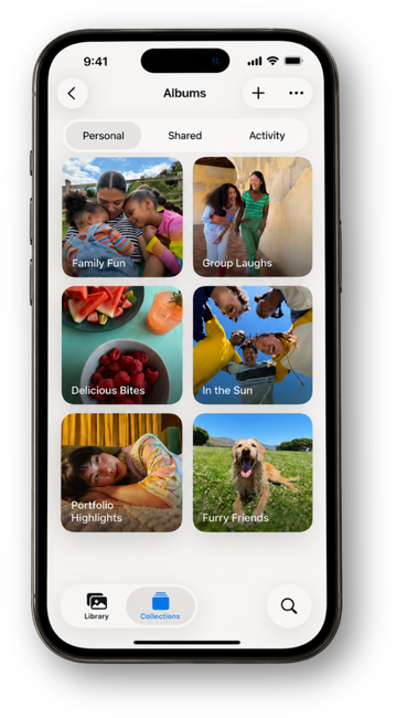 A phone photo gallery filled with family memories